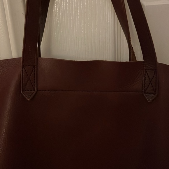 Madewell Burgundy Leather Transport Tote - Picture 5 of 6